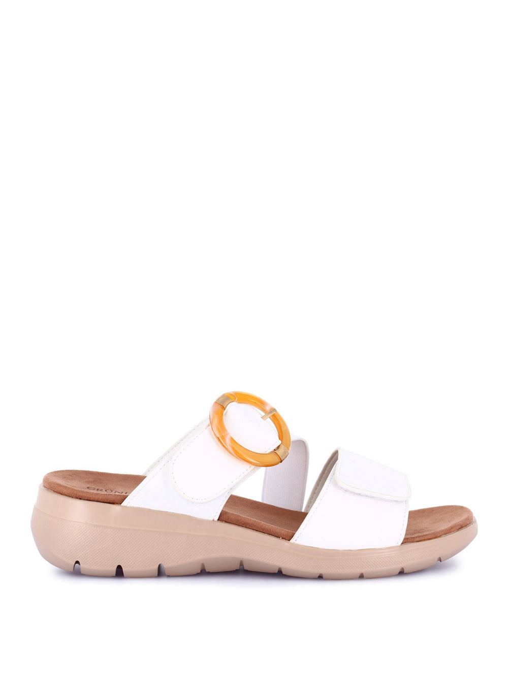 GRUNLAND Ciabatte con zeppa Donna - modello CI0885 Bianco