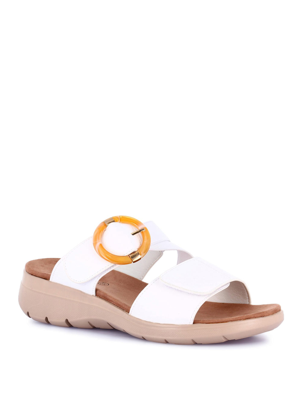 GRUNLAND Ciabatte con zeppa Donna - modello CI0885 Bianco