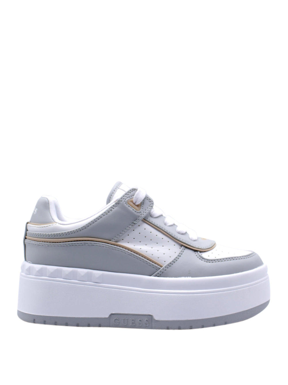 GUESS Sneakers platform Donna - modello FLPRIDELE12 Bianco