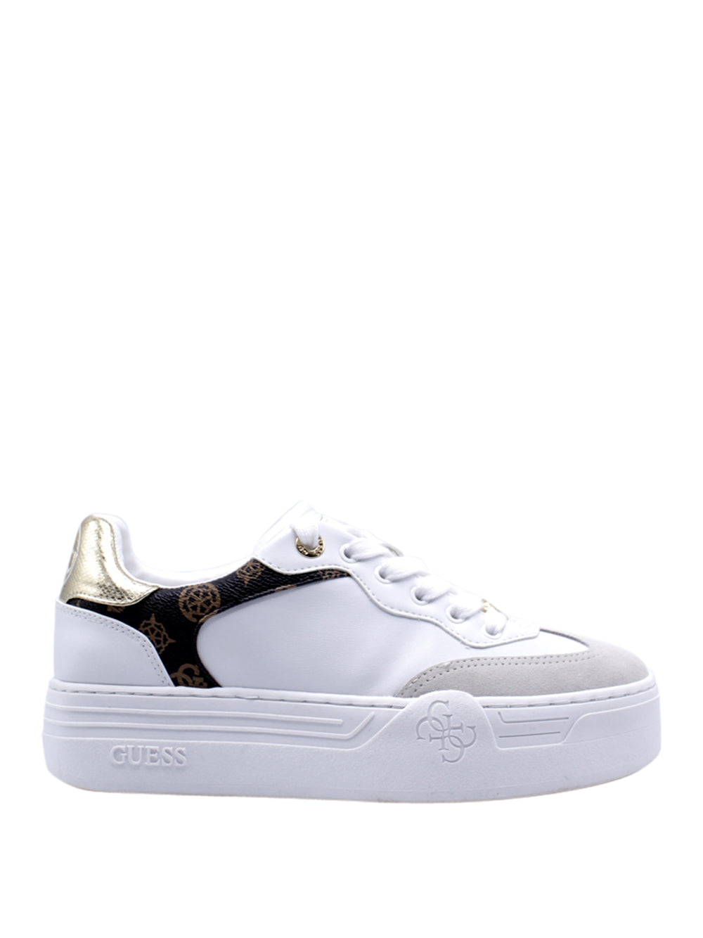 GUESS Sneakers platform Donna - modello FLPSWOELE12 Bianco