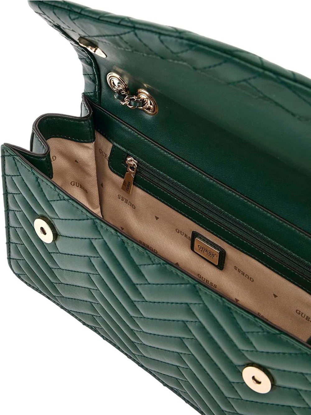 GUESS Borsa a Tracolla Trapuntata Donna - modello HWQG9508210 Verde