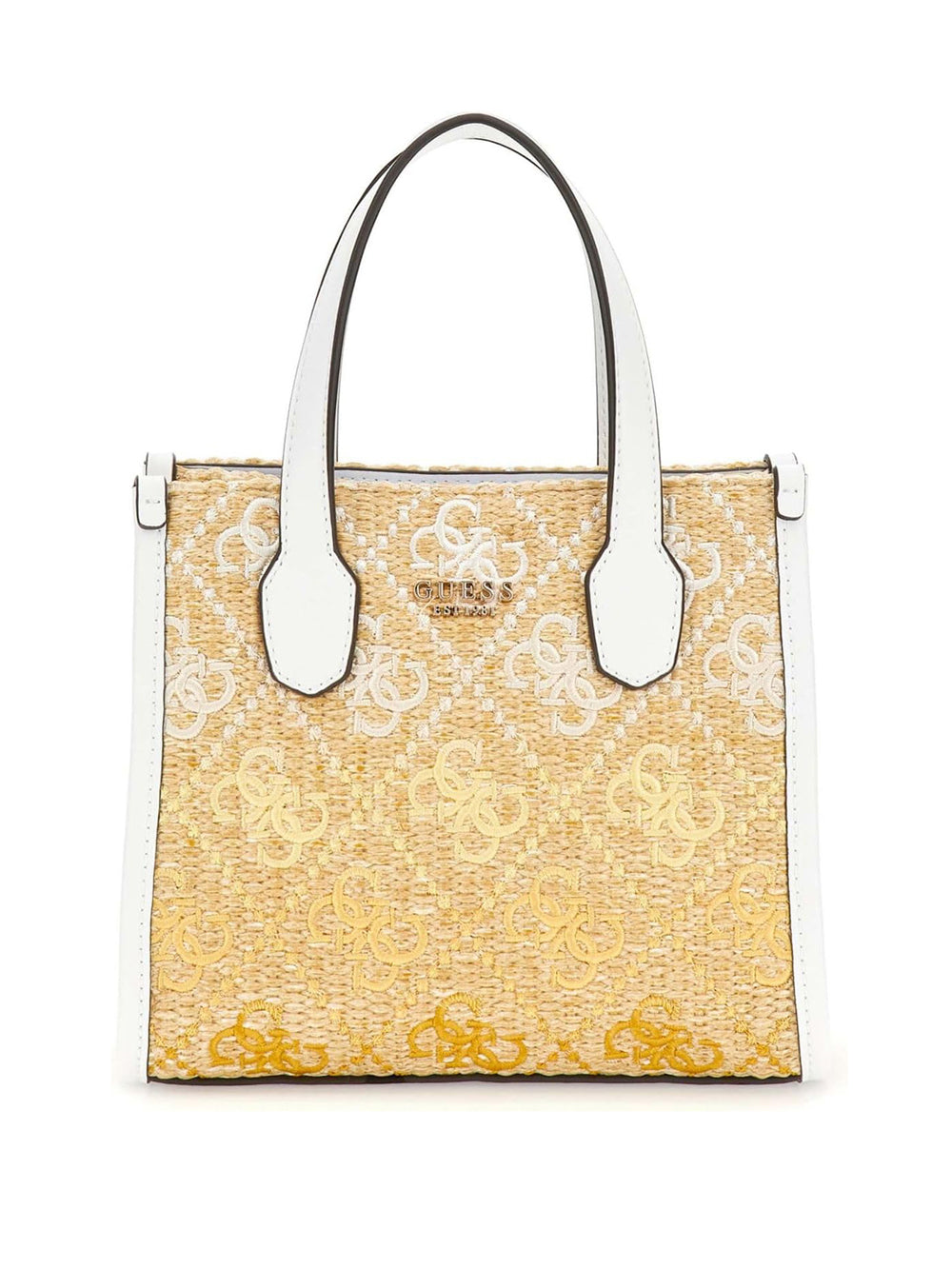 GUESS Borsa a Mano logato Donna - Cornsilk Logo modello HWSW8665770 Beige