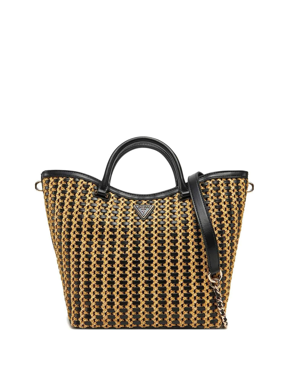 GUESS Borsa a Spalla Donna - Natural/Black modello HWWG9647220 Multicolore