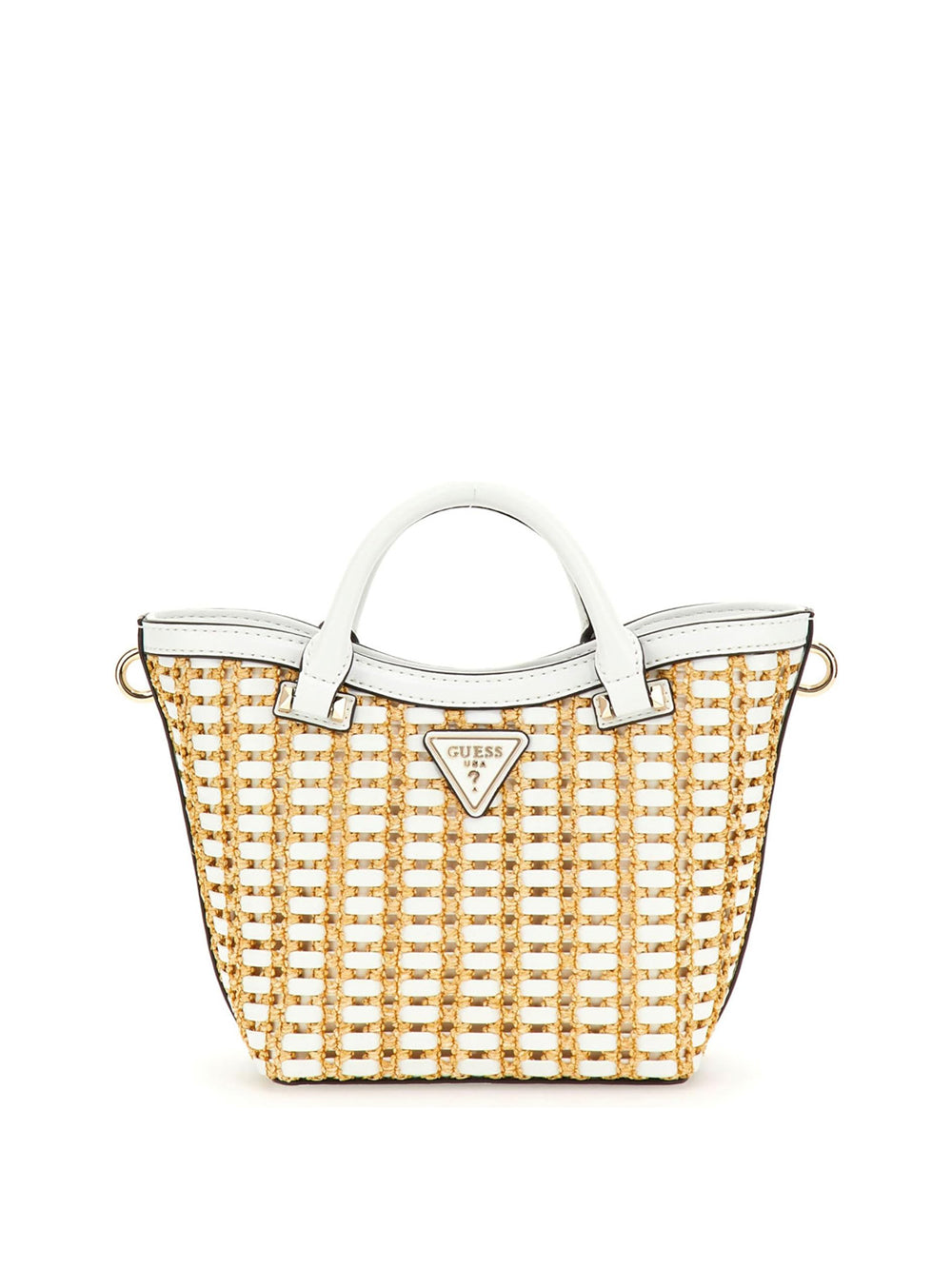GUESS Borsa a Mano Donna - Natural/White modello HWWG9647750 Bianco