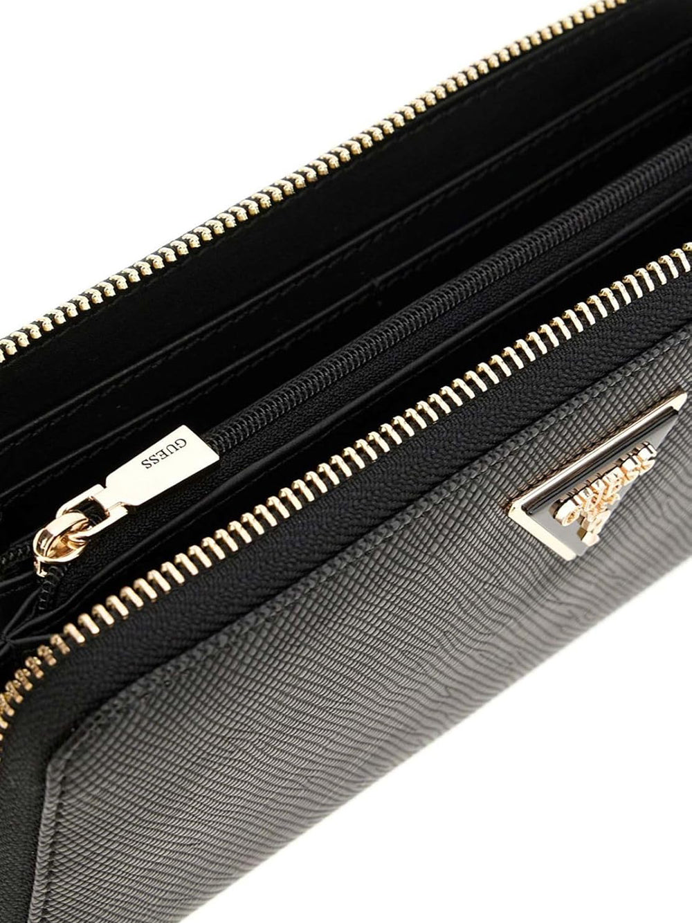 GUESS Portafoglio Saffiano Donna - modello SWZG8500146 Nero