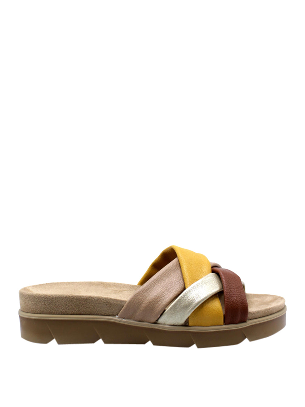 IGI&CO Sandali con zeppa Donna - Taupe/Giallo modello 7669000 Multicolore