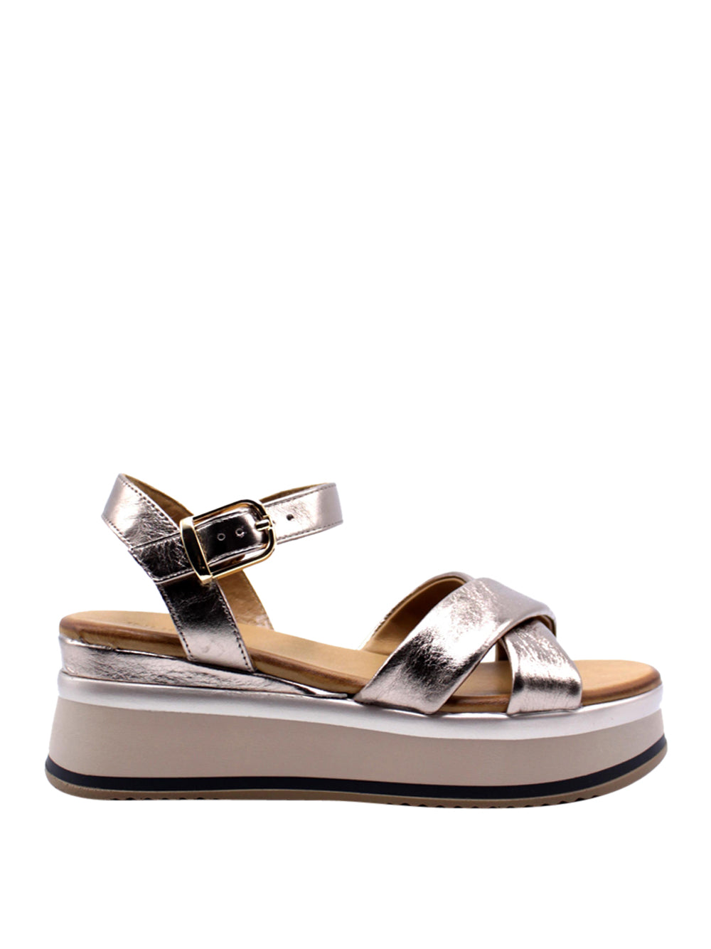 INUOVO Sandali con zeppa Donna - modello A98018 Beige