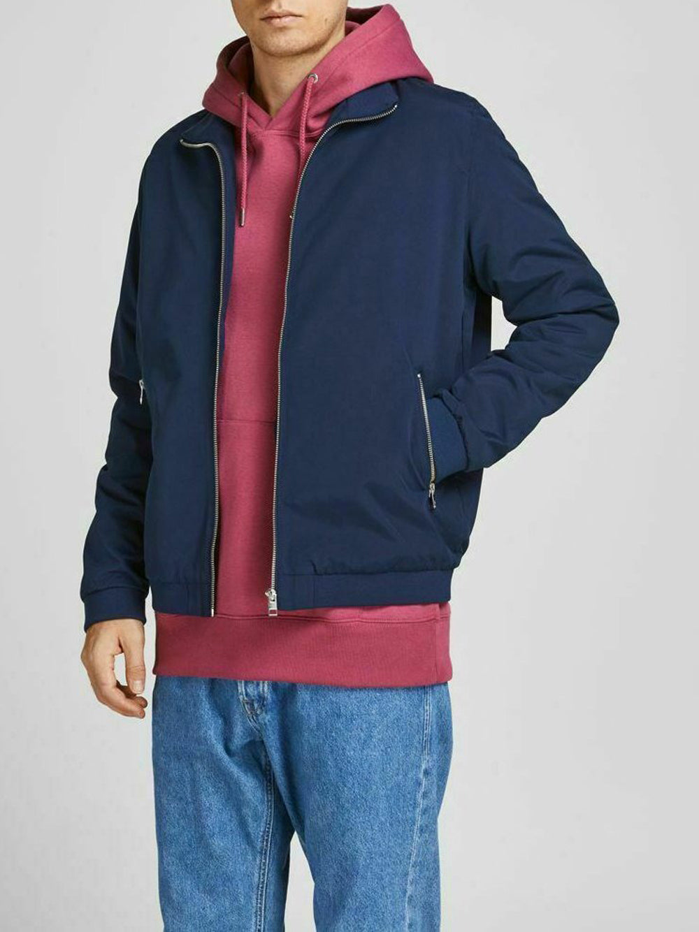 Jack e Jones JACK&JONES Giubbino con zip Uomo - modello 12204277 Blu