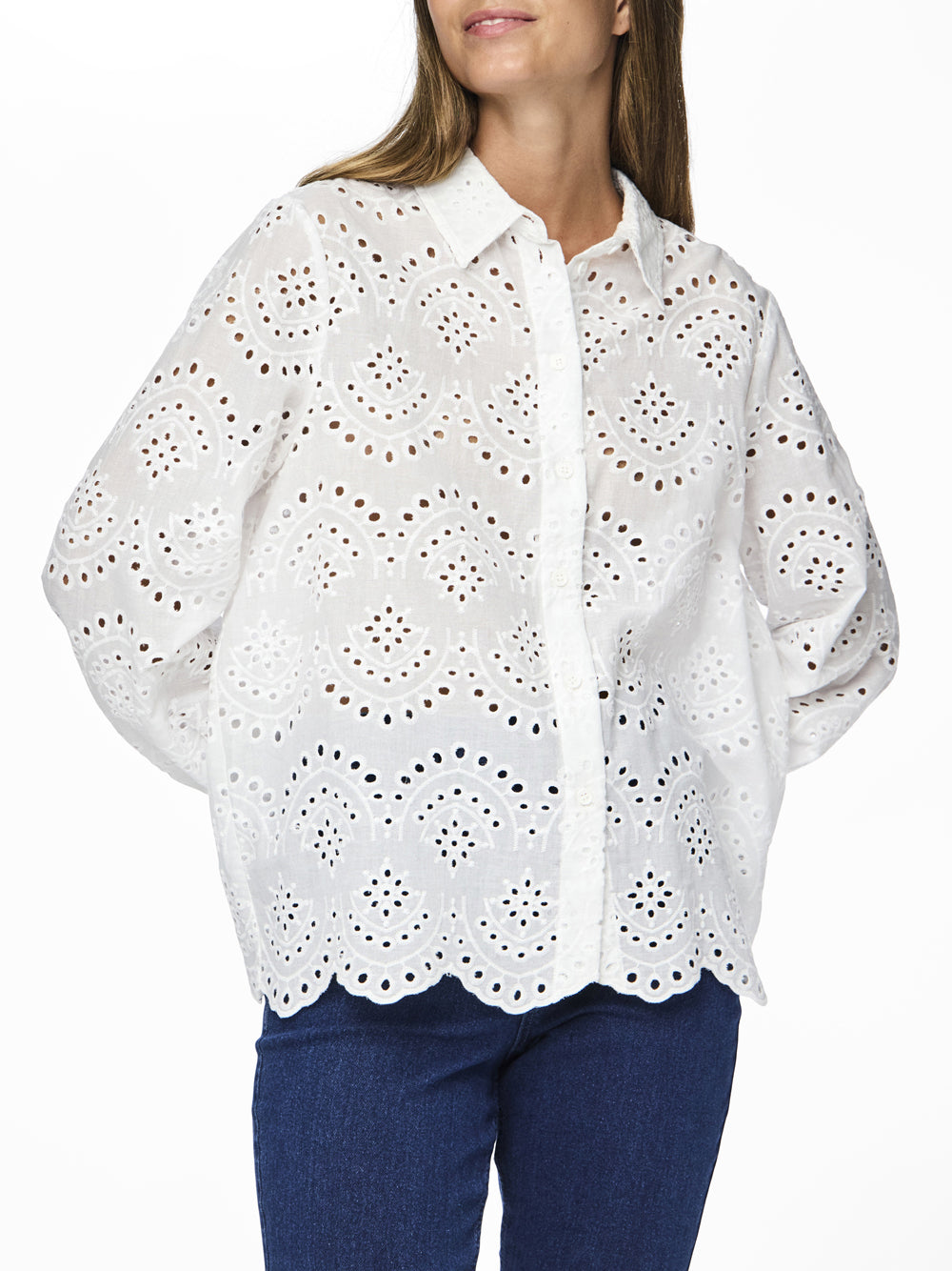 PIECES Camicia Donna - modello 17154747 Bianco
