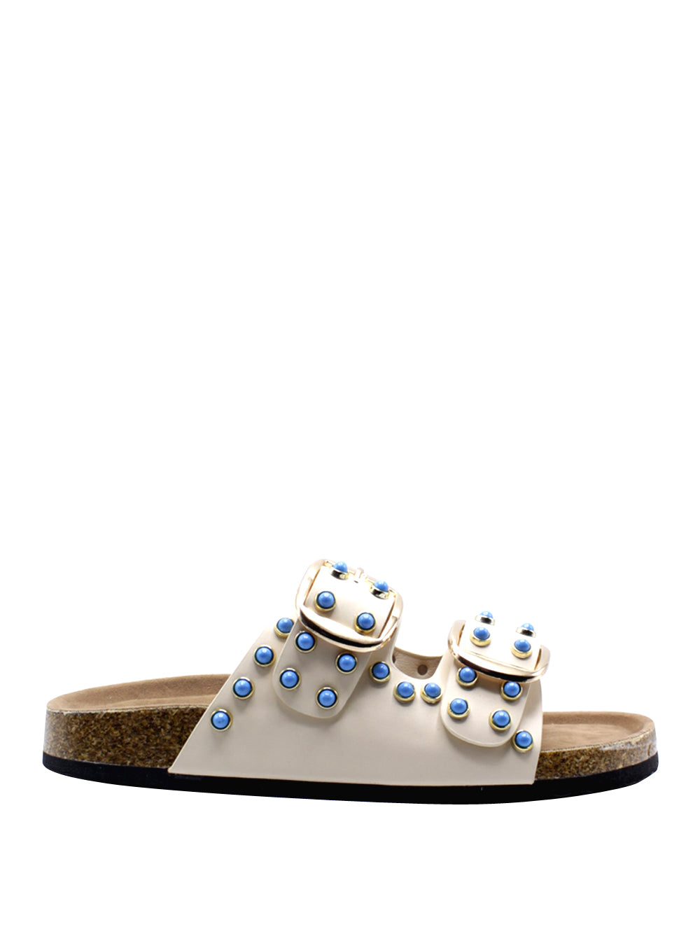 SHOP ART Ciabatte con borchie Donna - Crema modello SASS250282 Beige