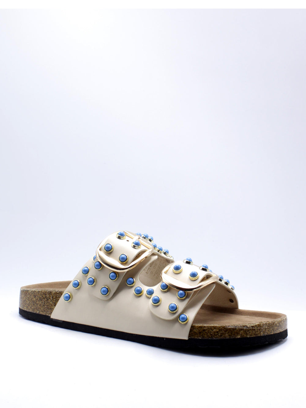 SHOP ART Ciabatte con borchie Donna - Crema modello SASS250282 Beige
