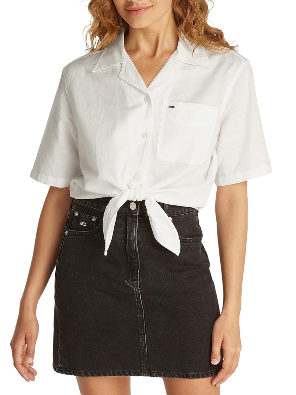 TOMMY HILFIGER Camicia Donna - modello DW0DW20286 Bianco