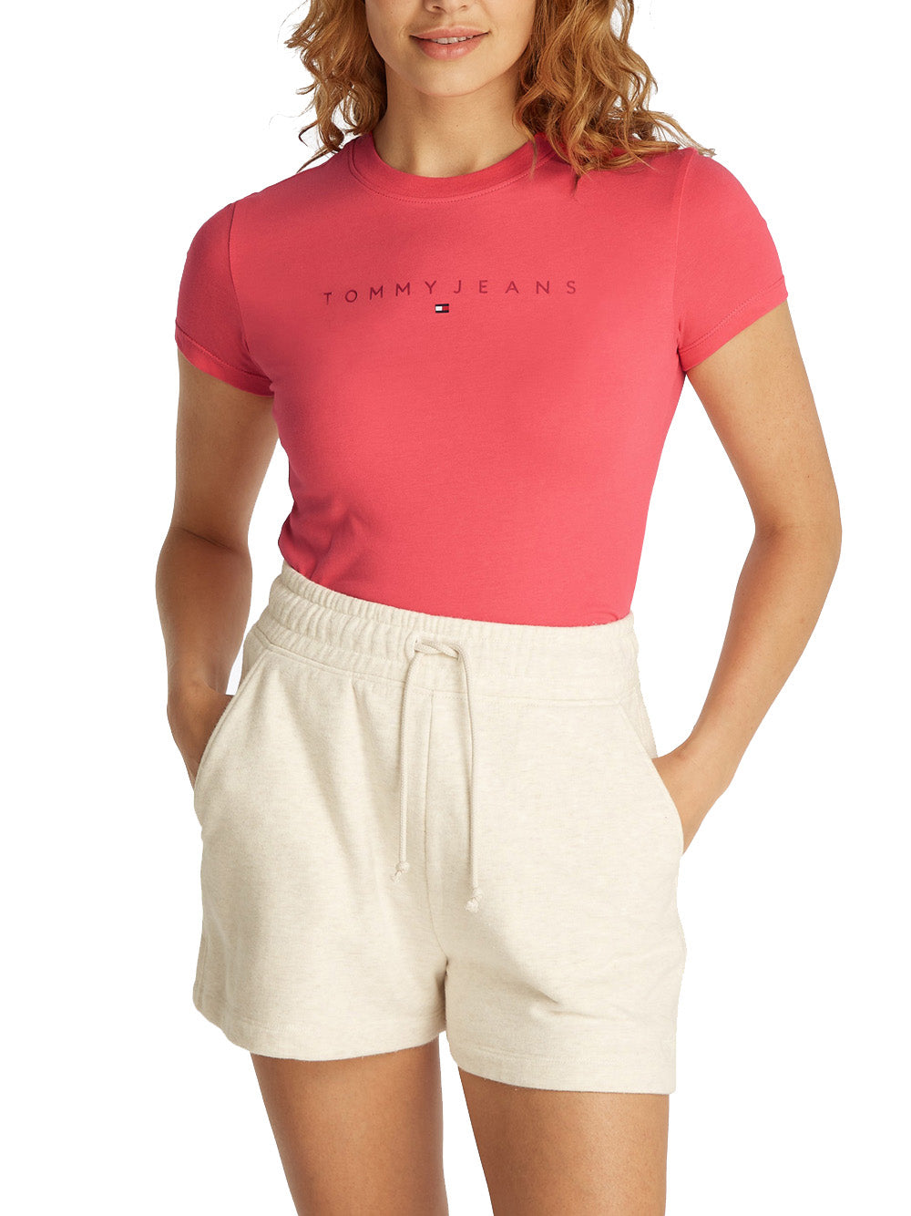 TOMMY HILFIGER T-shirt Donna - modello DW0DW20315 Rosa
