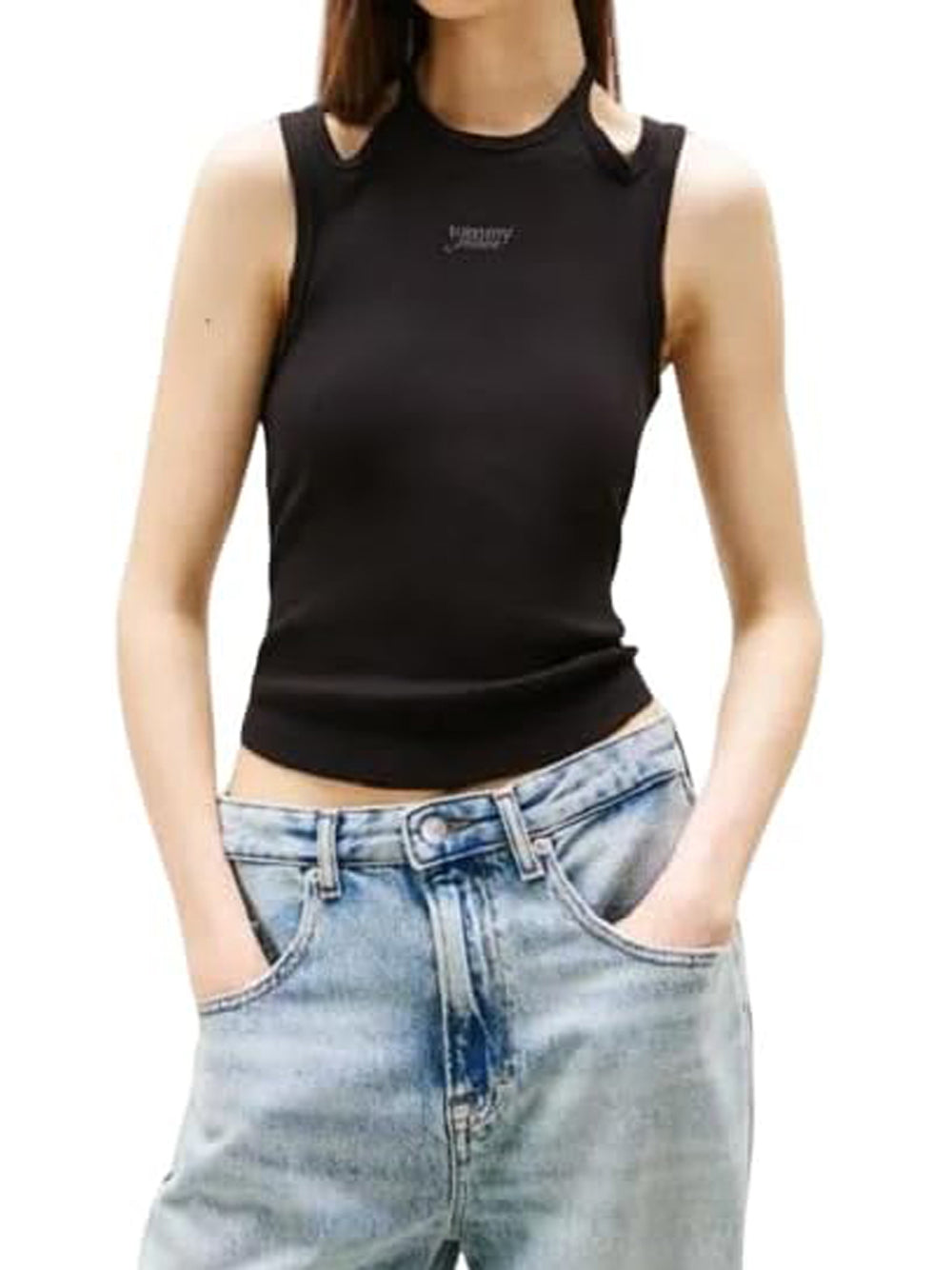 TOMMY HILFIGER Canotta Donna - modello DW0DW20325 Nero