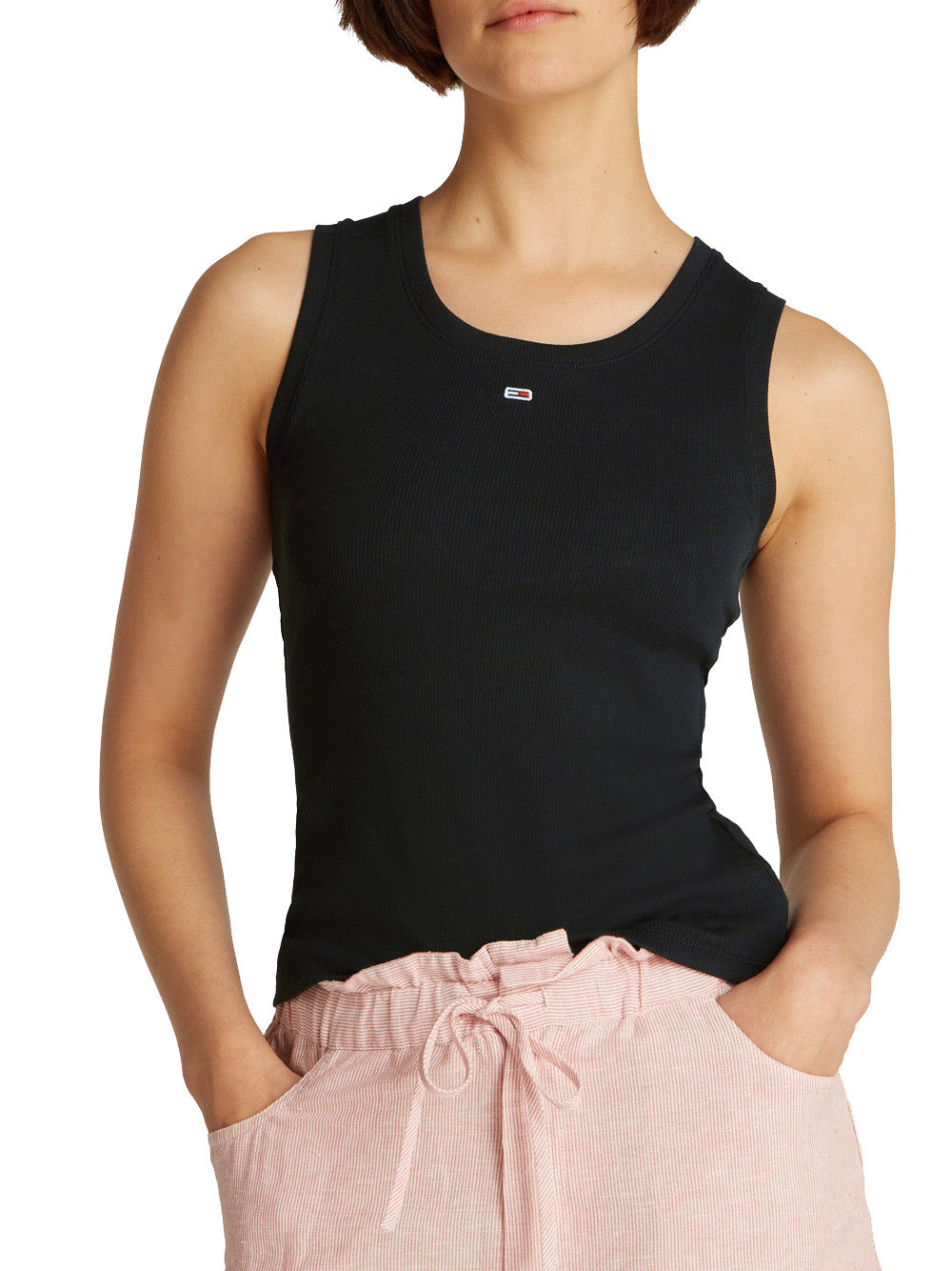 TOMMY HILFIGER Canotta Donna - modello DW0DW20673 Nero