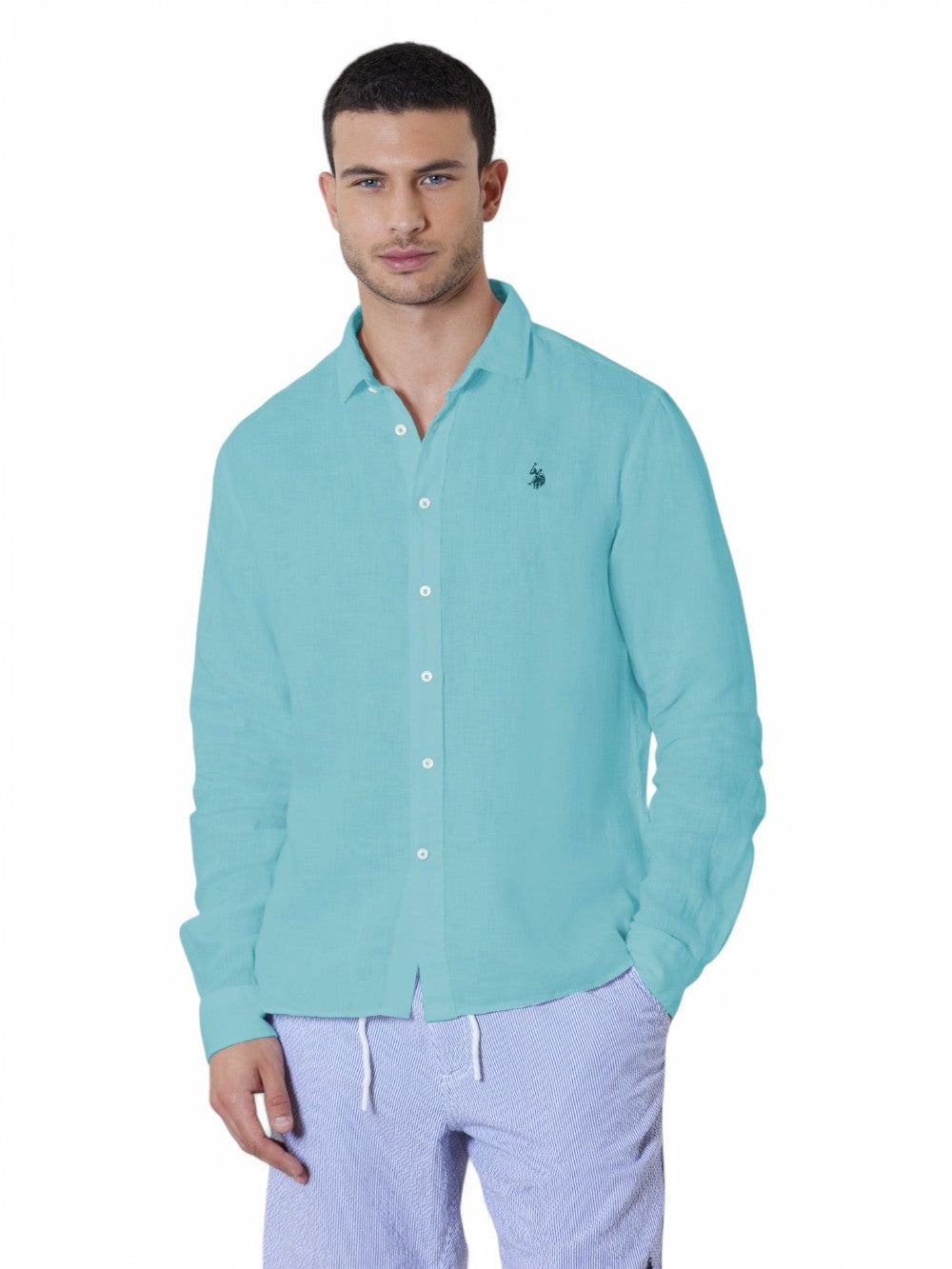 U.S. POLO ASSN. Camicia Uomo - modello US41104023 Celeste