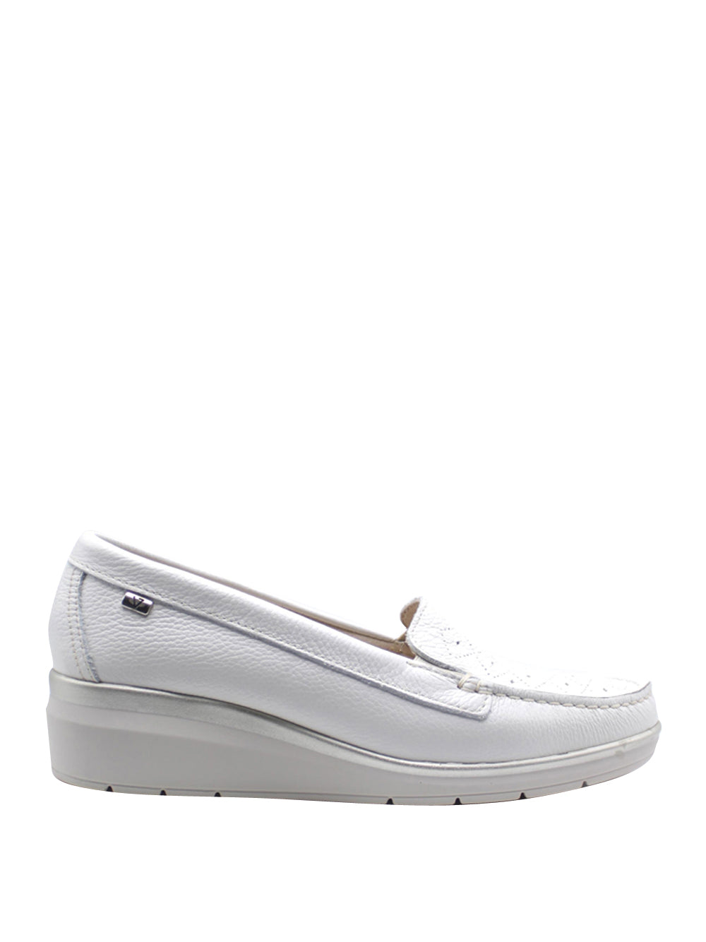 VALLEVERDE Mocassini con zeppa Donna - modello 11052 Bianco