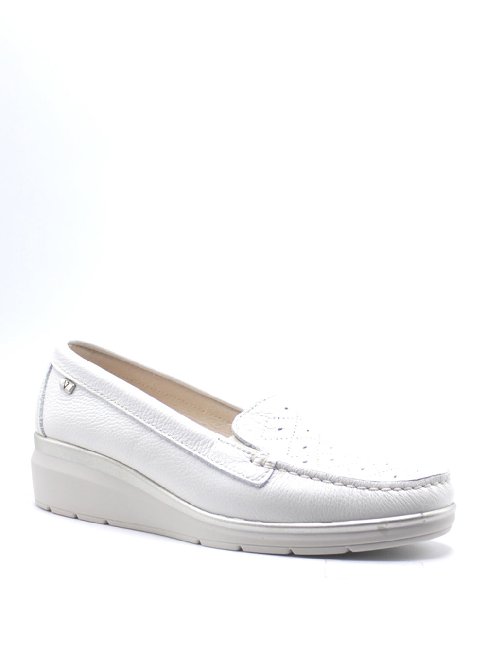 VALLEVERDE Mocassini con zeppa Donna - modello 11052 Bianco