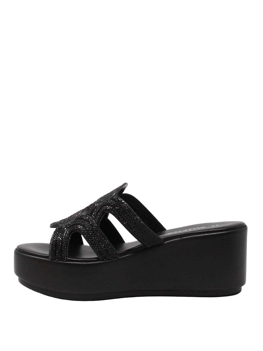 VALLEVERDE Ciabatte con zeppa Donna - modello 24404 Nero