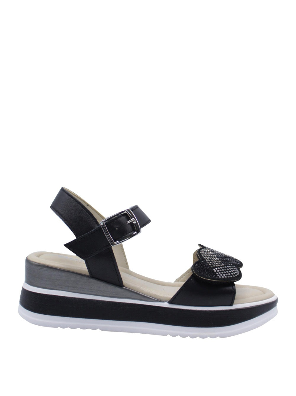 VALLEVERDE Sandali con zeppa Donna - modello 32111 Nero