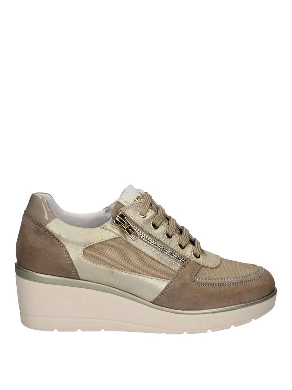 VALLEVERDE Sneakers con zeppa Donna - modello 36440 Beige