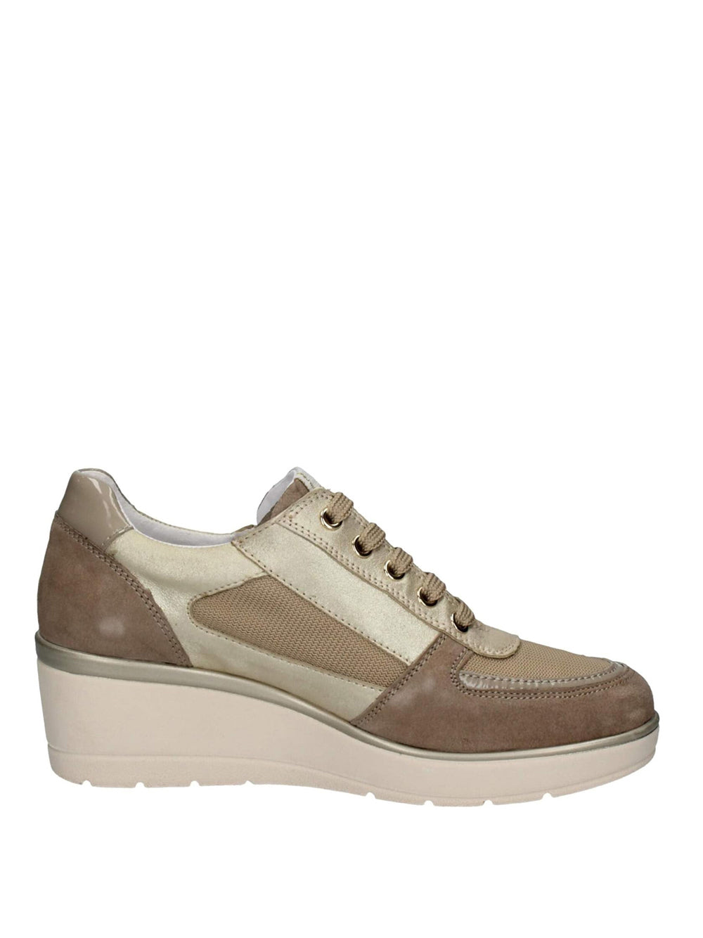 VALLEVERDE Sneakers con zeppa Donna - modello 36440 Beige