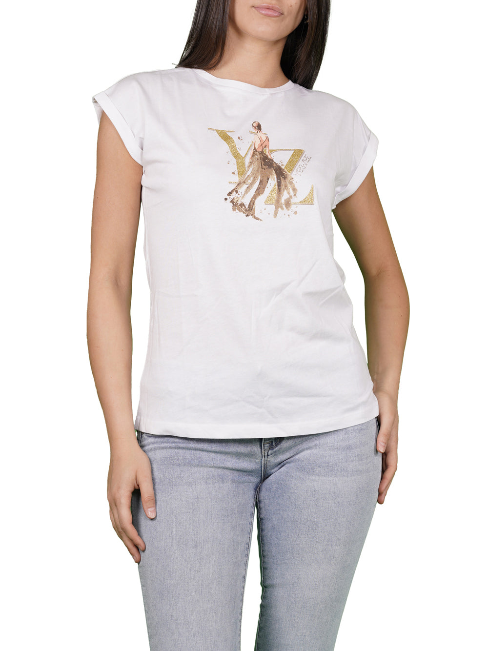 YES ZEE T-shirt Donna - modello T215SG00 Bianco