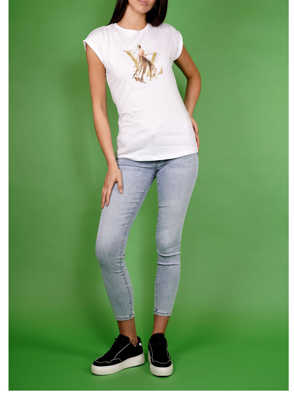 YES ZEE T-shirt Donna - modello T215SG00 Bianco