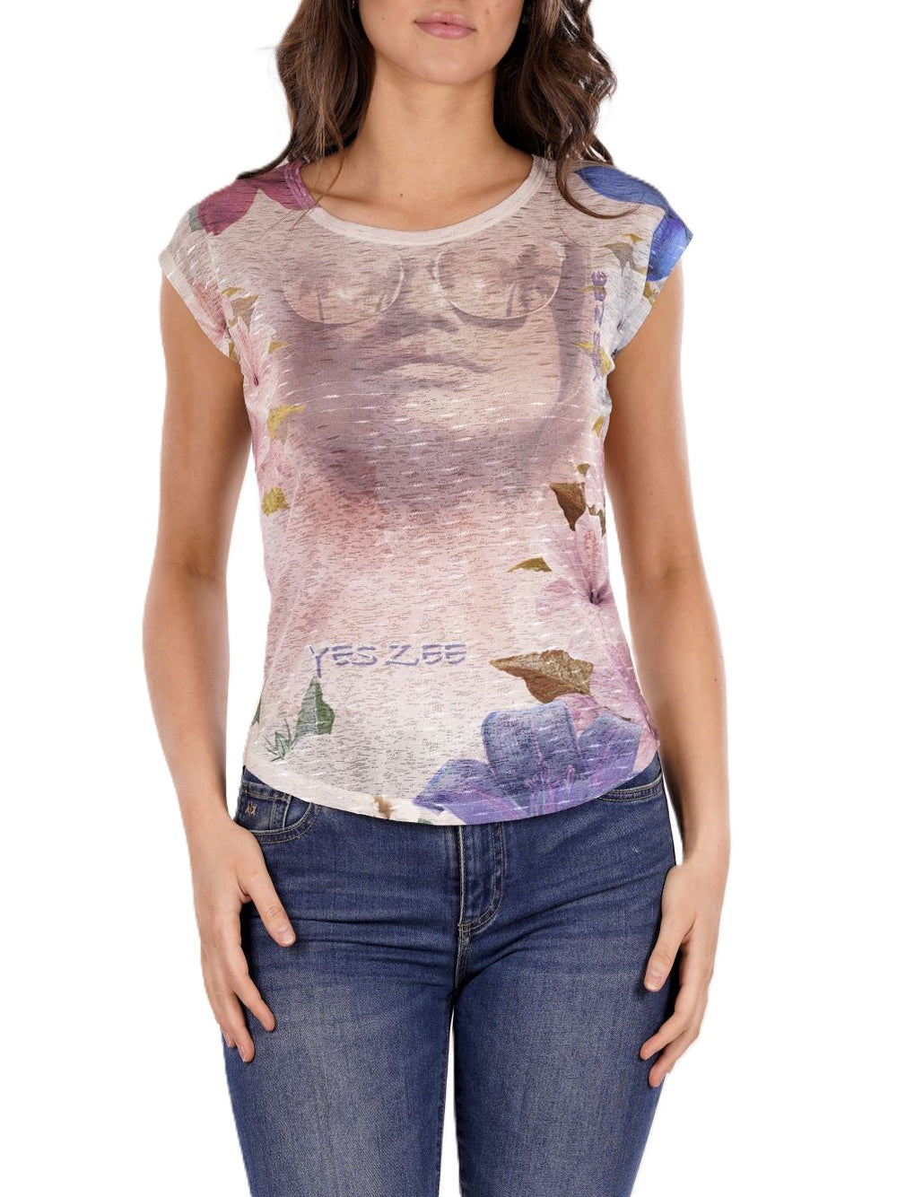 YES ZEE T-shirt Donna - Fantasia modello T235Y301 Multicolore