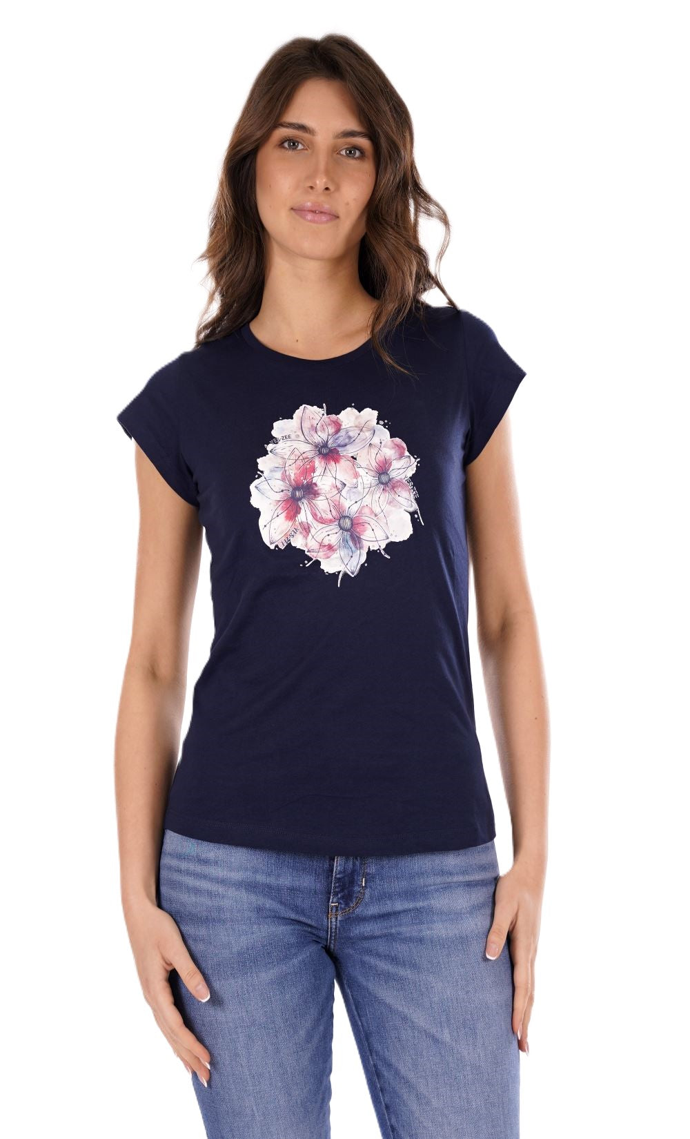 YES ZEE T-shirt Donna - modello T257SG00 Blu
