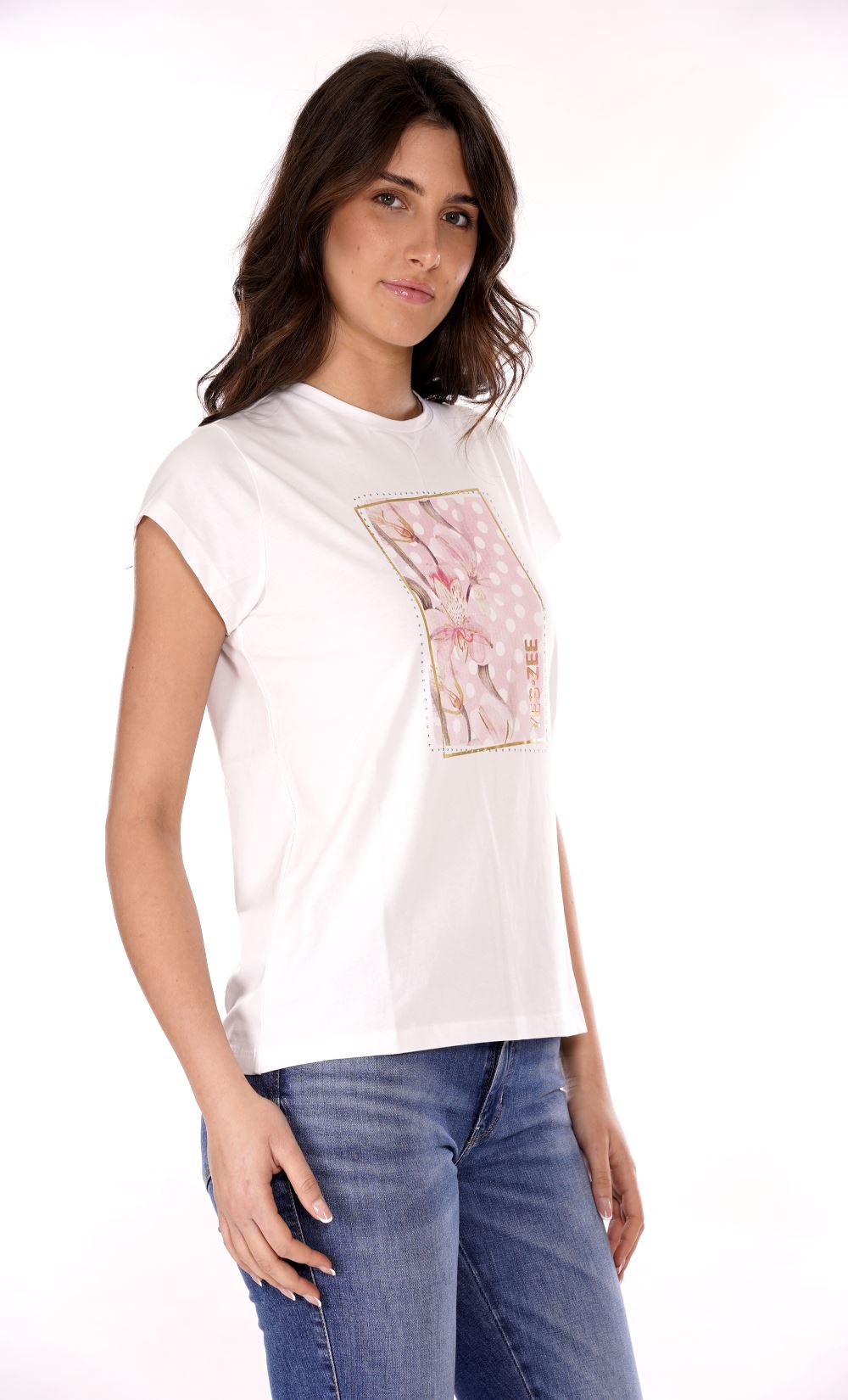 YES ZEE T-shirt Donna - modello T273S700 Bianco