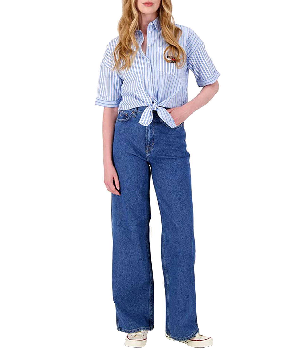 Tommy Hilfiger Tommy Jeans Jeans Donna Mod. DW0DW13168 CLAIRE 1BK MEDIO Blu