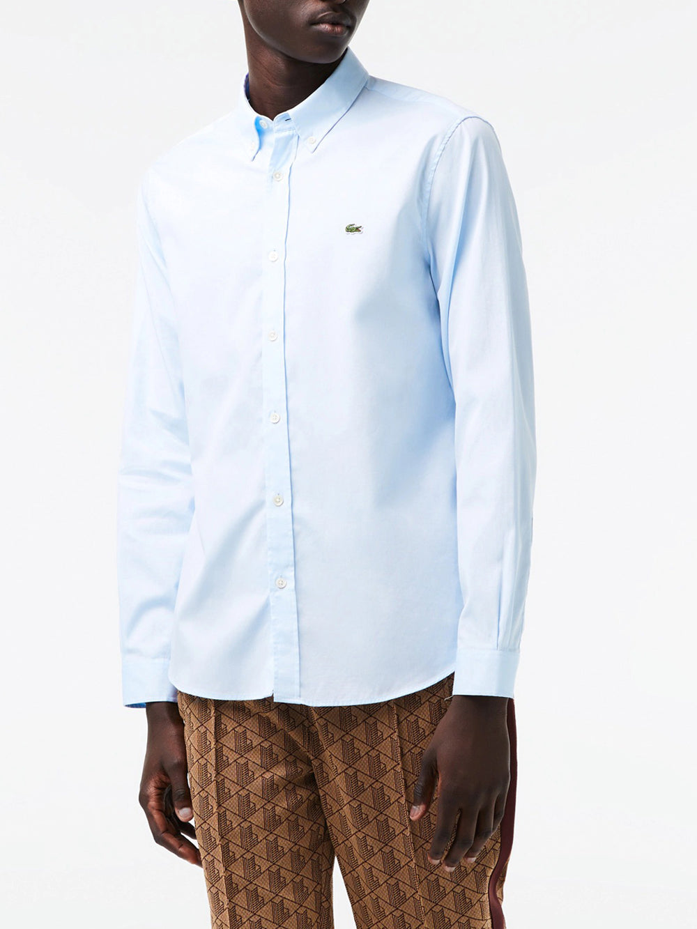 Lacoste Camicia da Uomo Celeste