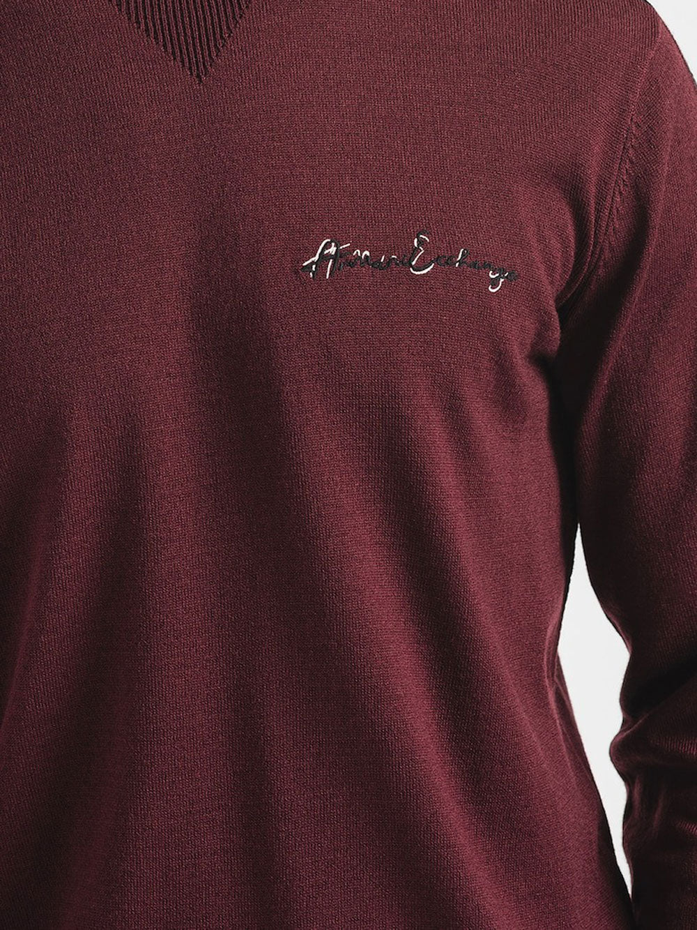 Armani Exchange Pullover da Uomo - Bordeaux