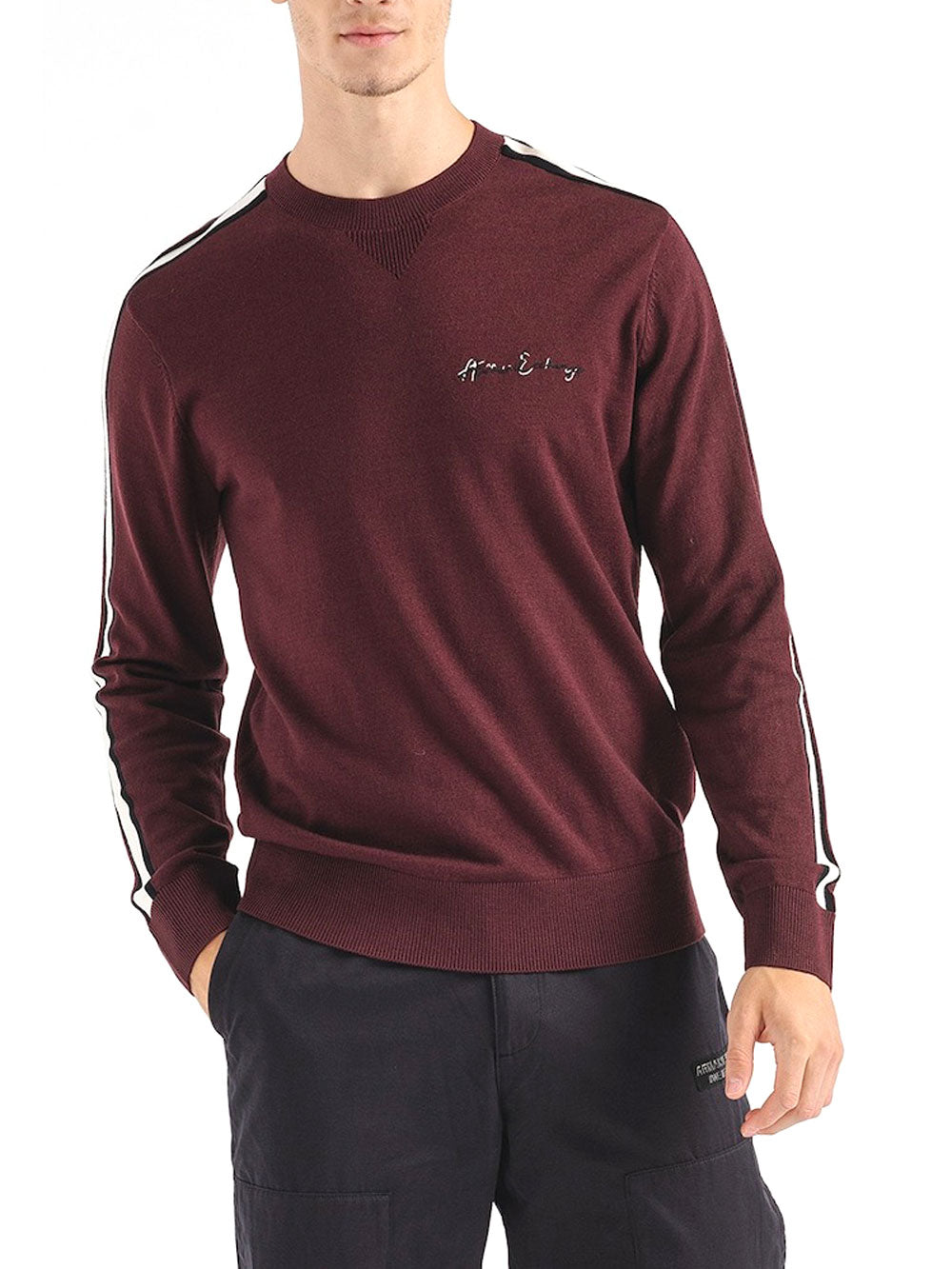 Armani Exchange Pullover da Uomo - Bordeaux