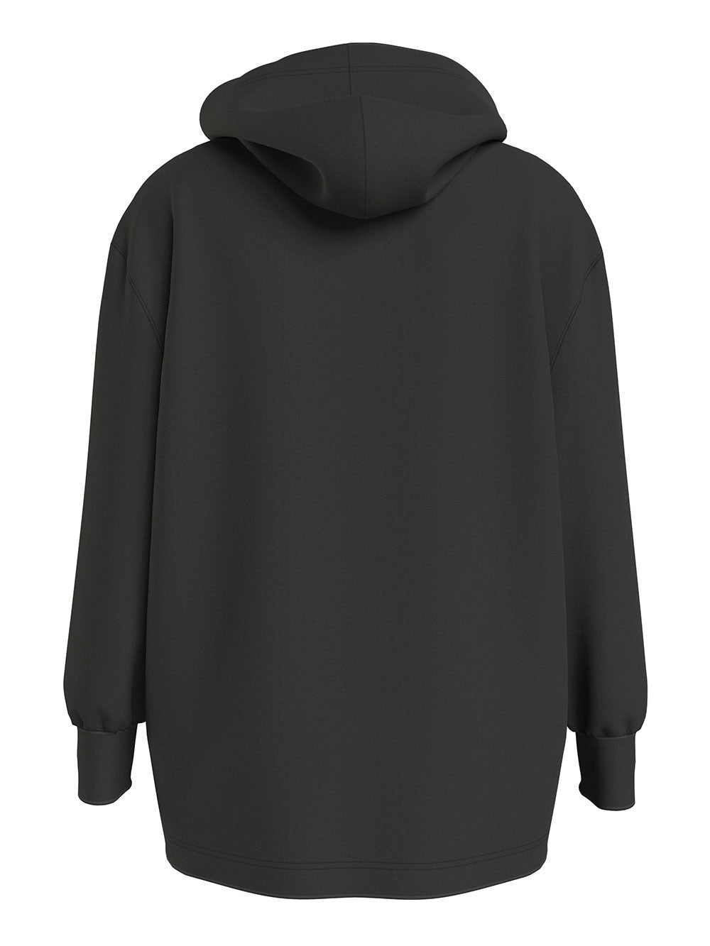 Calvin Klein Felpa Cappuccio Logo Drawcord da Donna - Nero
