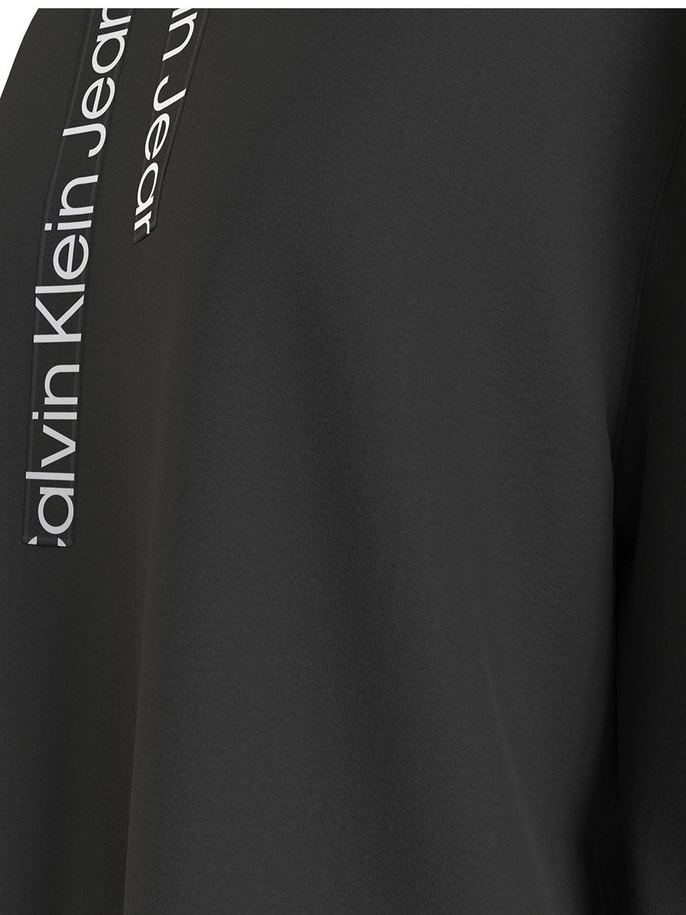 Calvin Klein Felpa Cappuccio Logo Drawcord da Donna - Nero