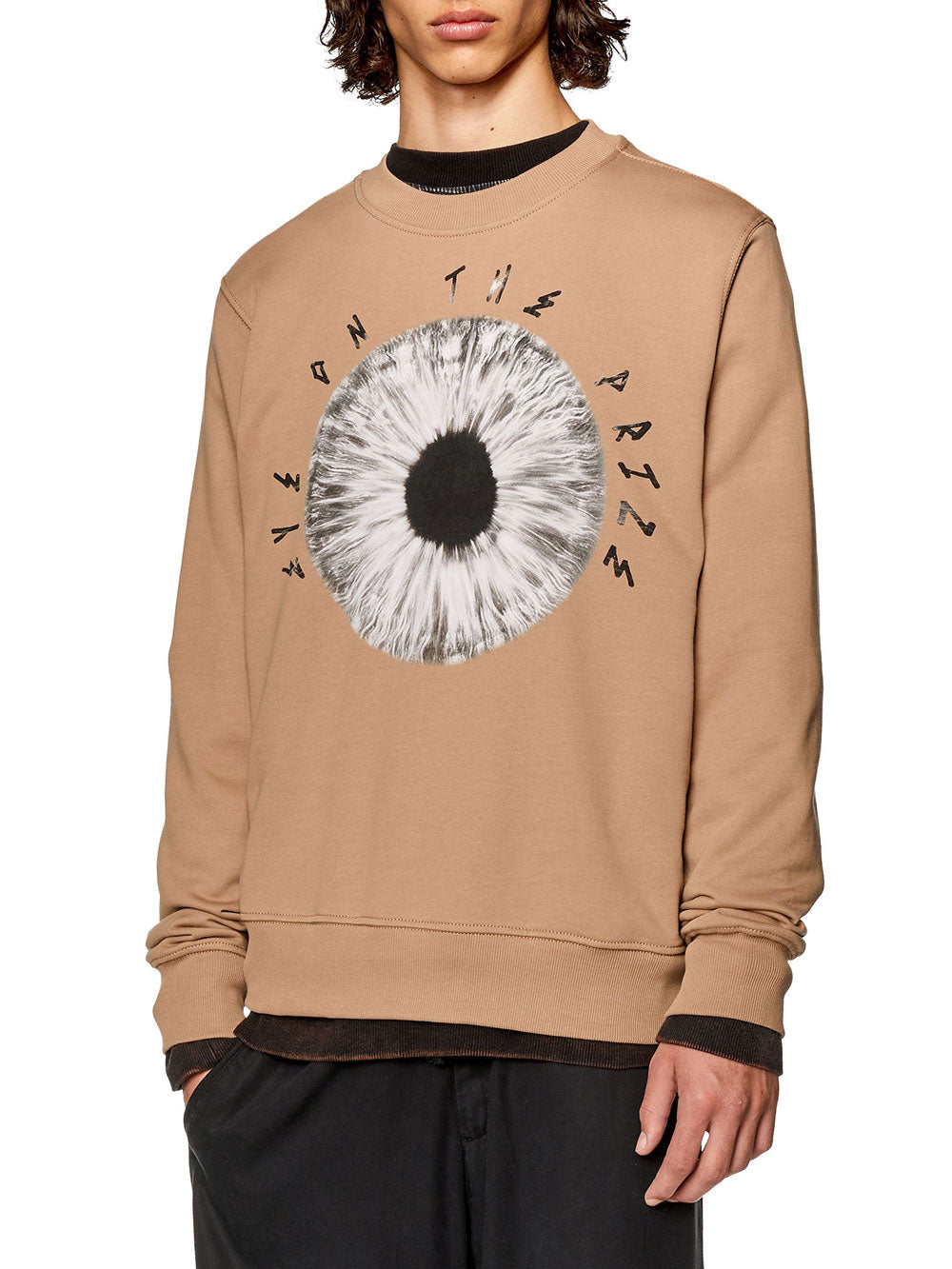 Diesel Felpa S-Ginn-L5 da Uomo - Beige