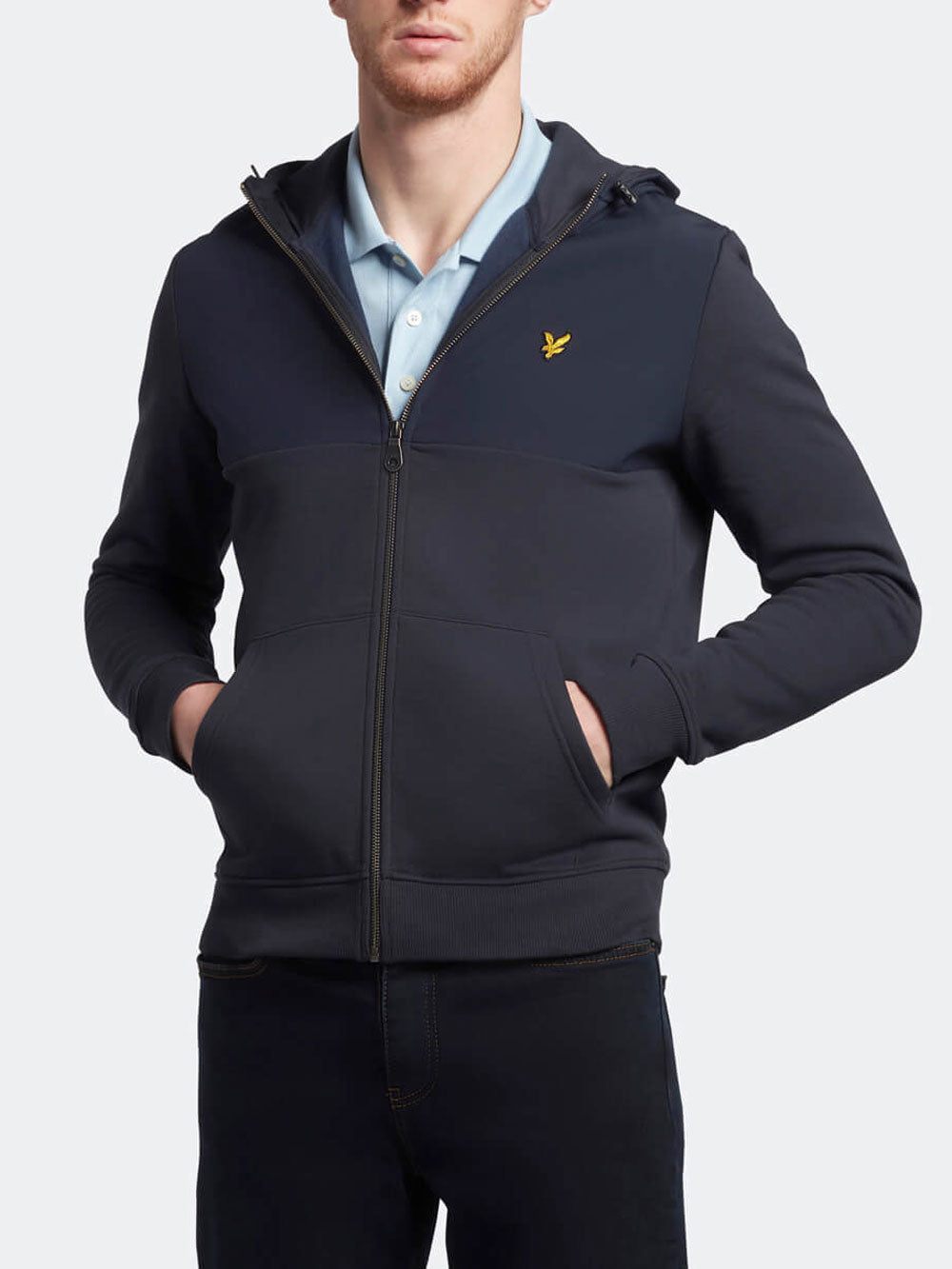 Lyle & Scott Felpa Zip Lyle &amp; Scott Softshell Jersey da Uomo - Blu